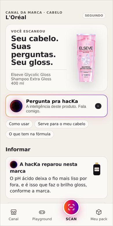 Etapa 1: canal do produto